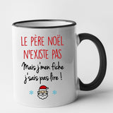 Mug Le père noël n'existe pas Noir