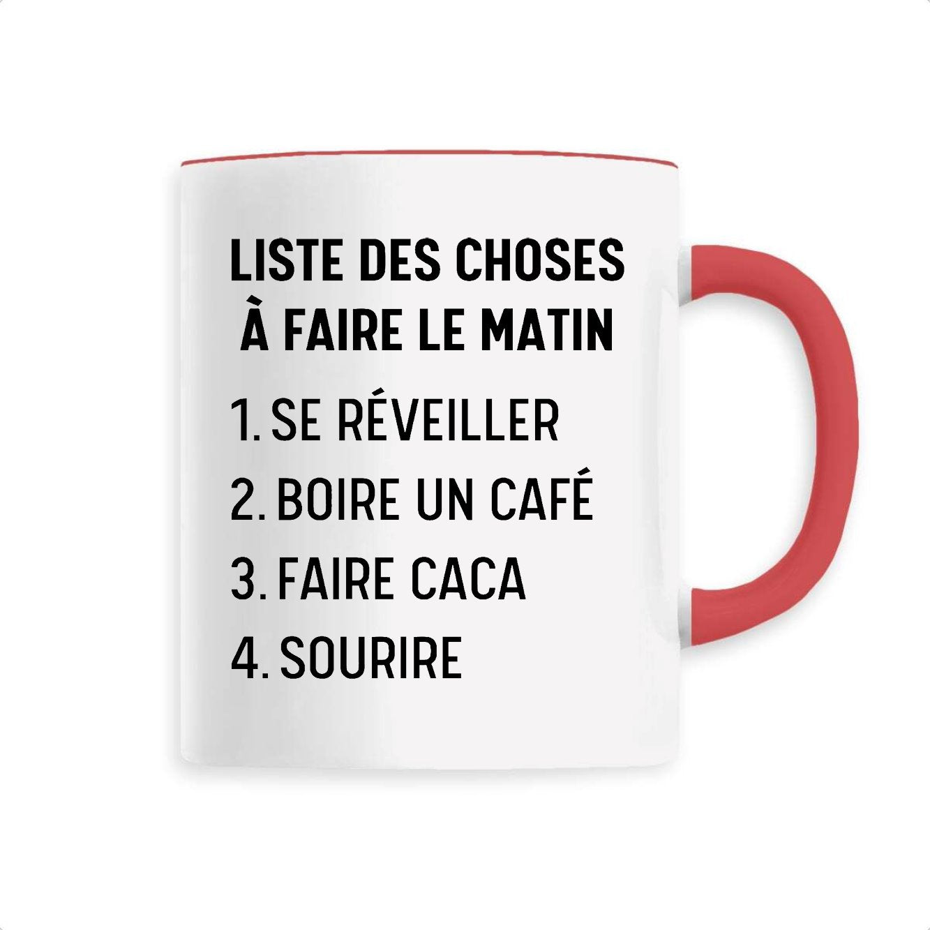 Mug Liste des choses à faire le matin 