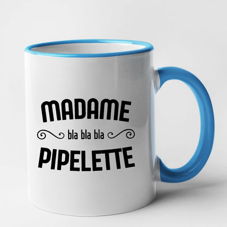 Mug Madame pipelette Bleu