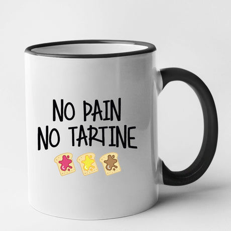 Mug No pain no tartine Noir