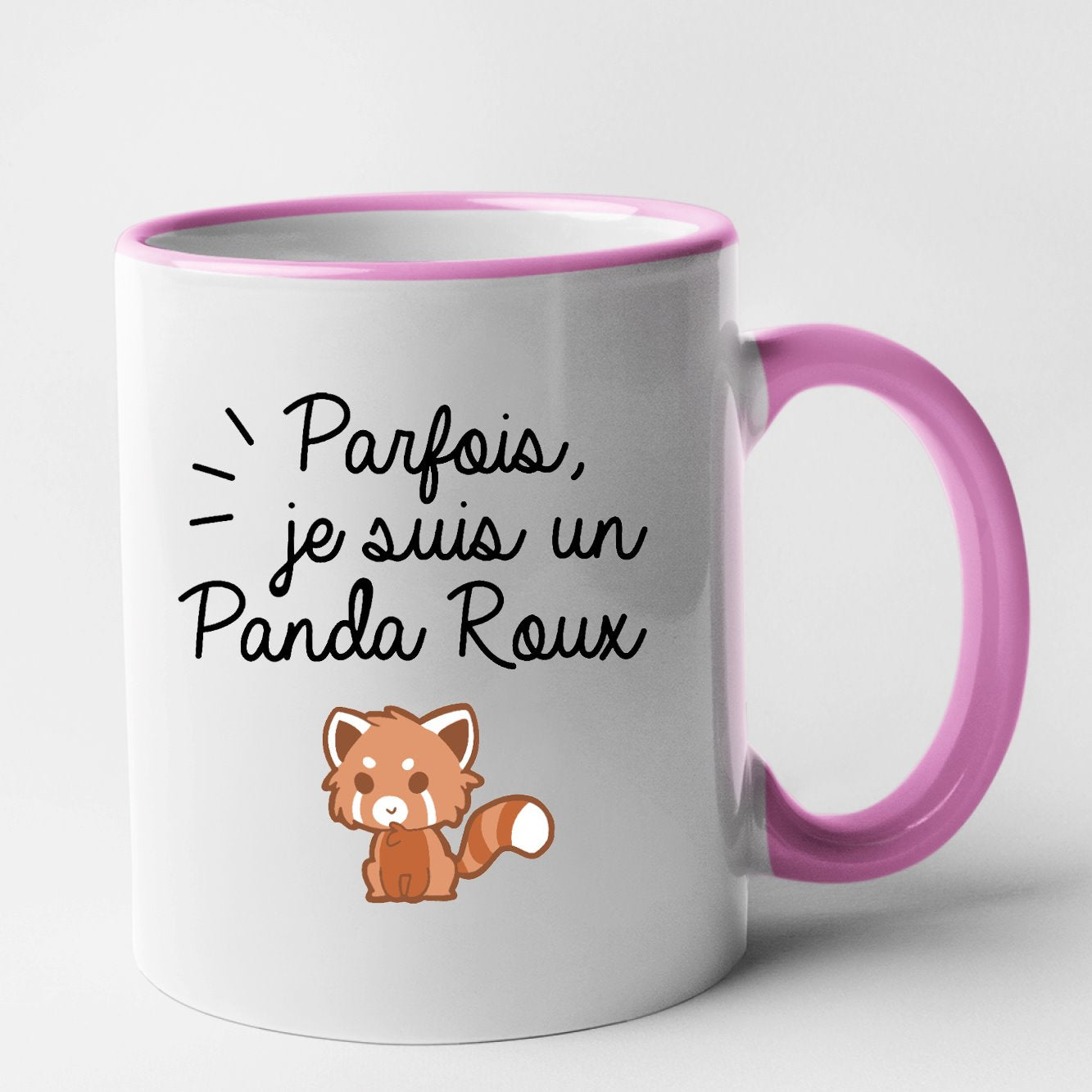 Mug Panda roux Rose