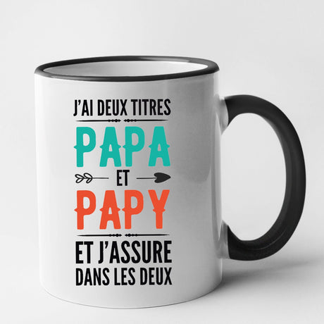 Mug Papa et papy Noir