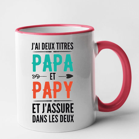 Mug Papa et papy Rouge