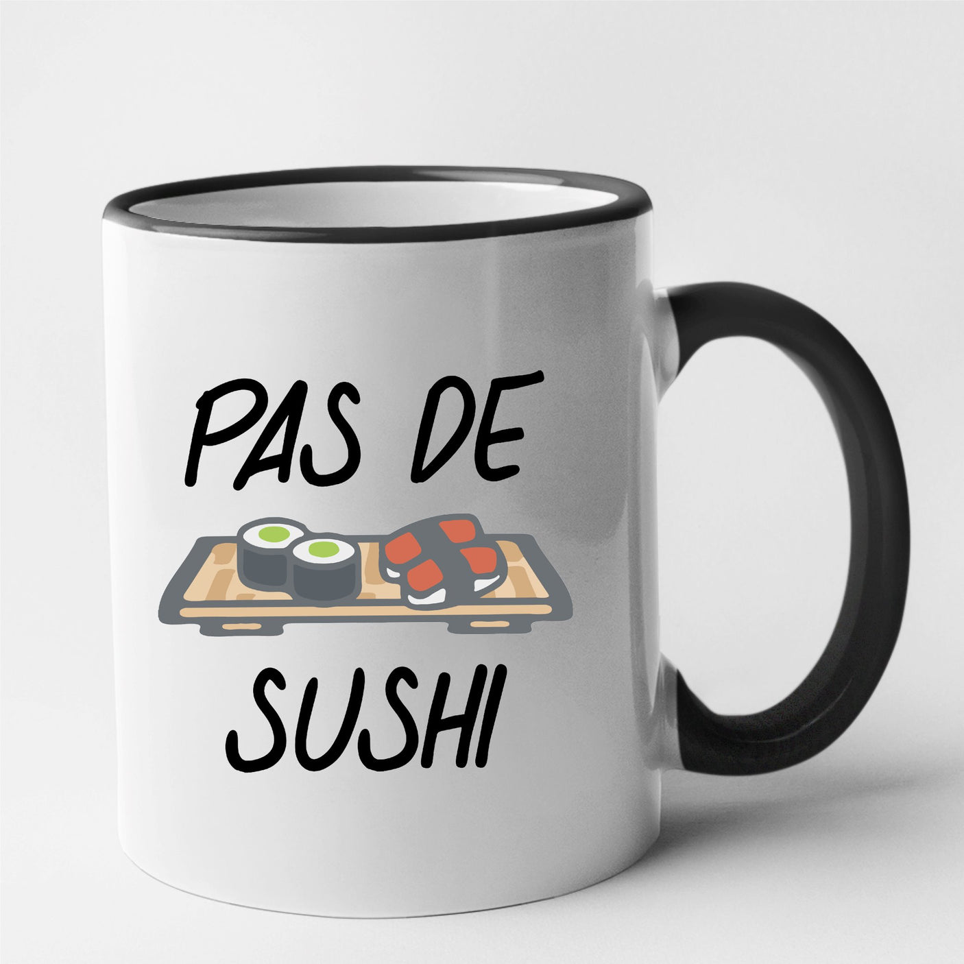 Mug Pas de sushi Noir