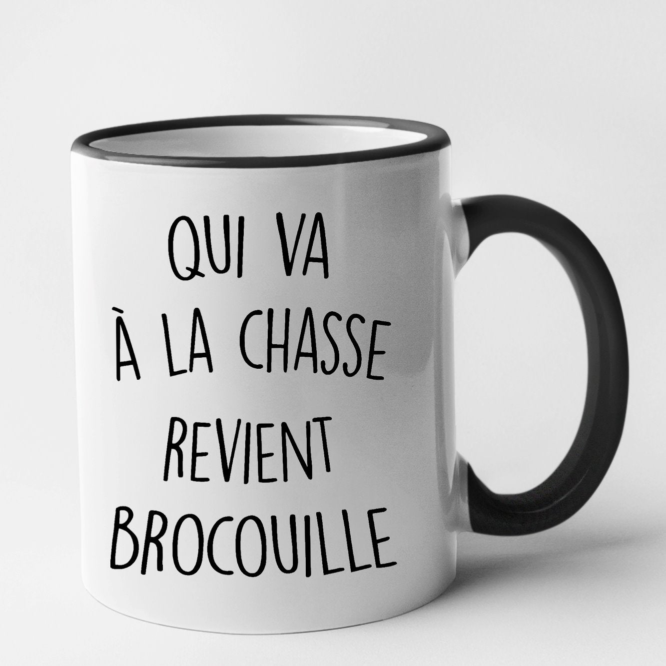 Mug Qui va à la chasse revient brocouille Noir