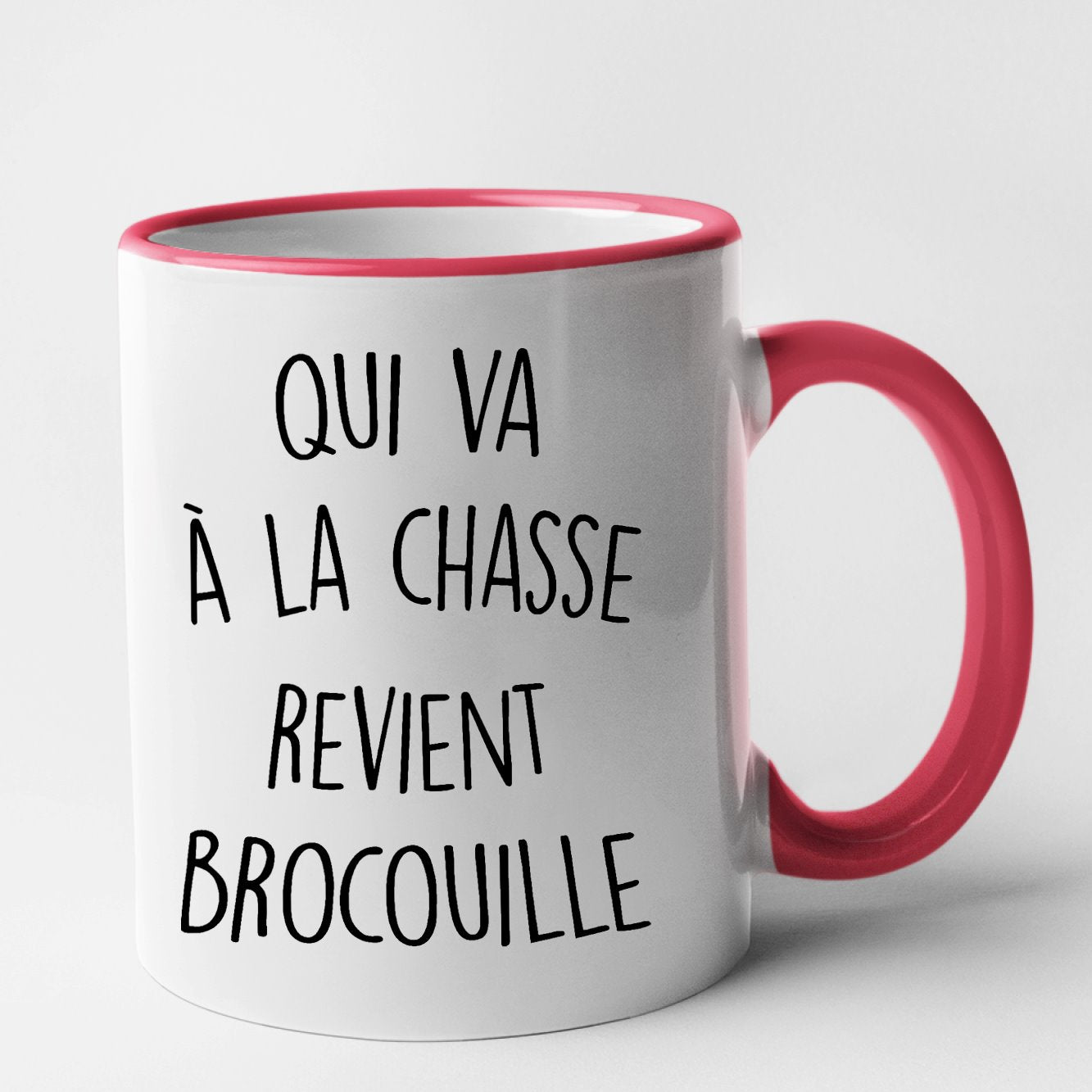 Mug Qui va à la chasse revient brocouille Rouge