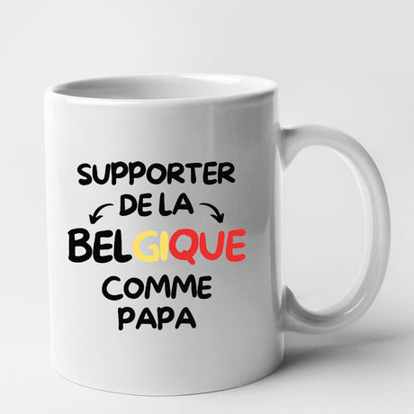 Mug Supporter de la Belgique comme papa Blanc
