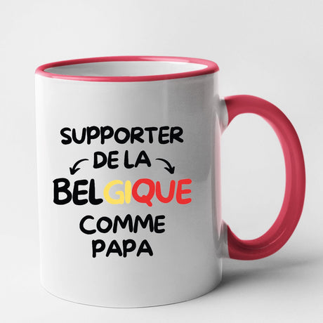 Mug Supporter de la Belgique comme papa Rouge