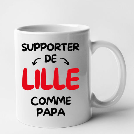 Mug Supporter de Lille comme papa Blanc