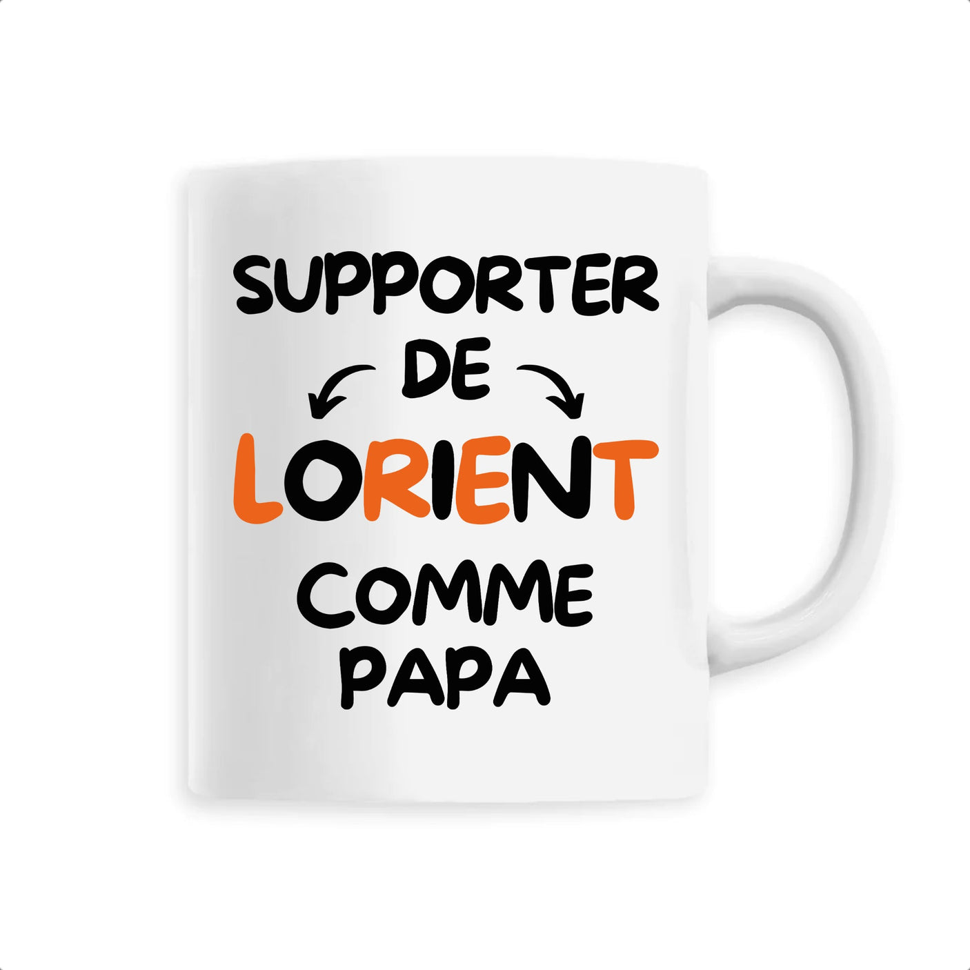 Mug Supporter de Lorient comme papa 