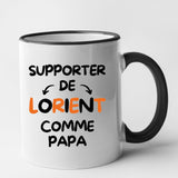 Mug Supporter de Lorient comme papa Noir