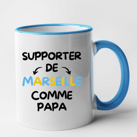 Mug Supporter de Marseille comme papa Bleu