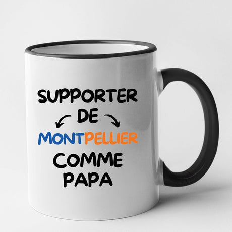 Mug Supporter de Montpellier comme papa Noir