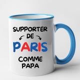 Mug Supporter de Paris comme papa Bleu