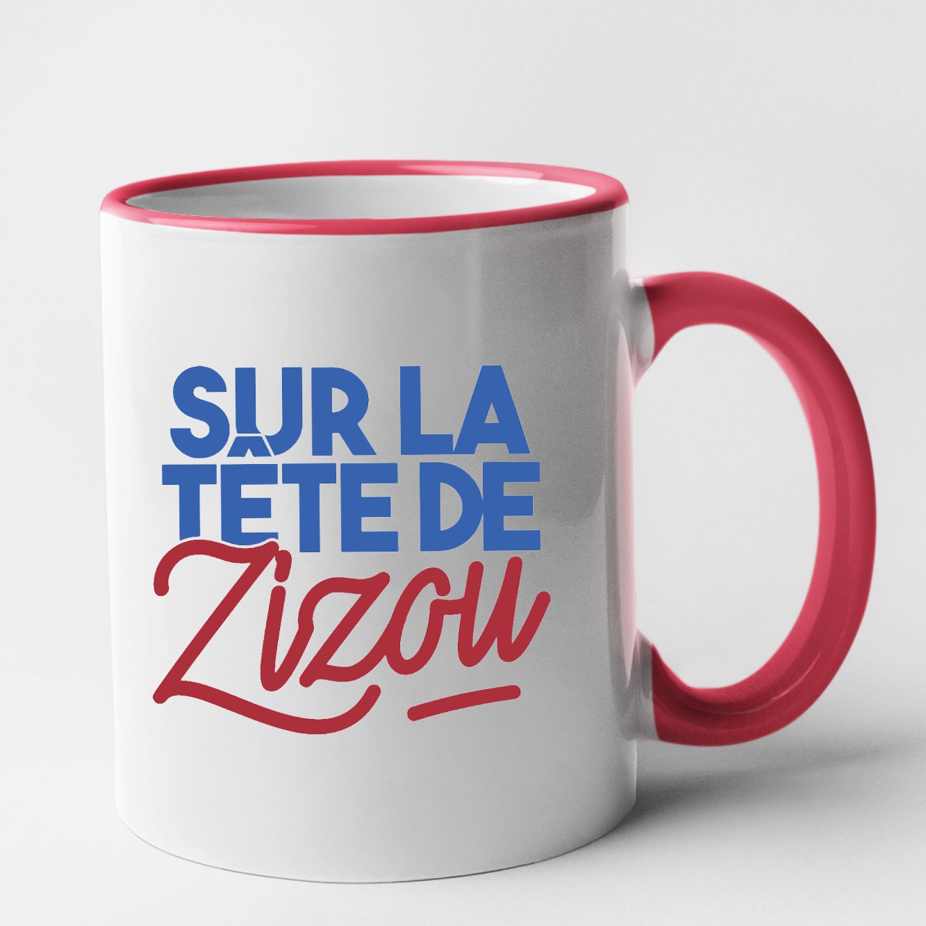 Mug Sur la tête de Zizou Rouge