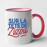 Mug Sur la tête de Zizou Rouge