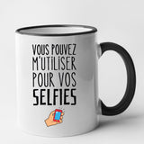 Mug Vous pouvez m'utiliser pour vos selfies Noir