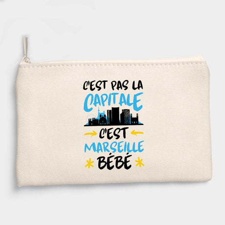 Pochette C'est pas la capitale c'est Marseille bébé Beige