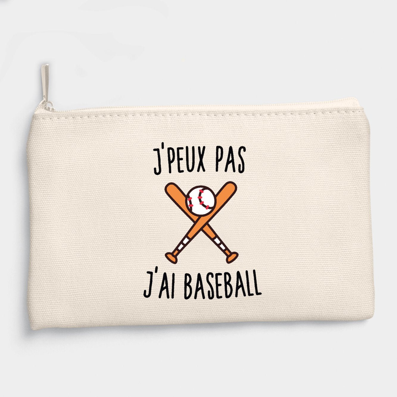 Pochette J'peux pas j'ai baseball Beige