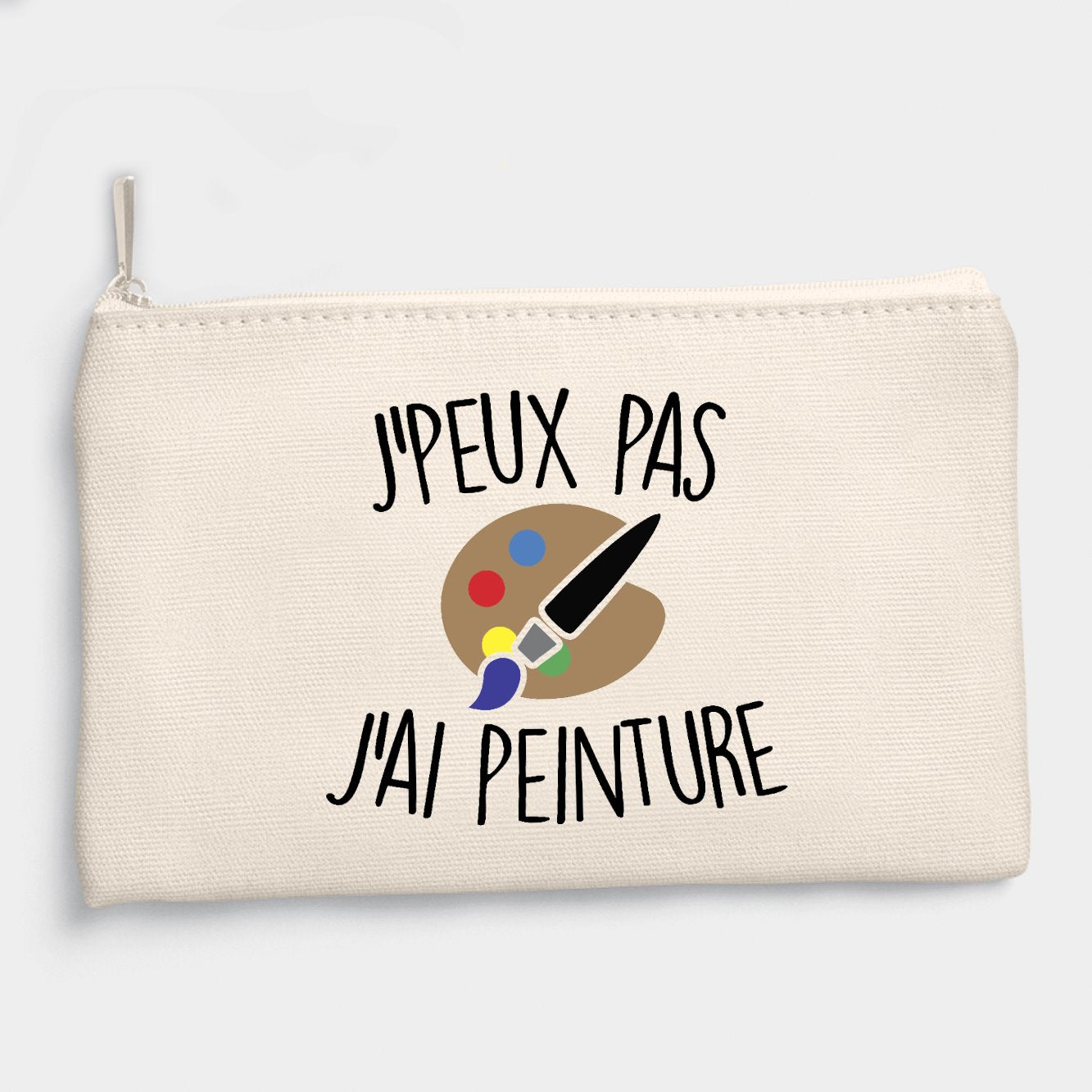 Pochette J'peux pas j'ai peinture Beige