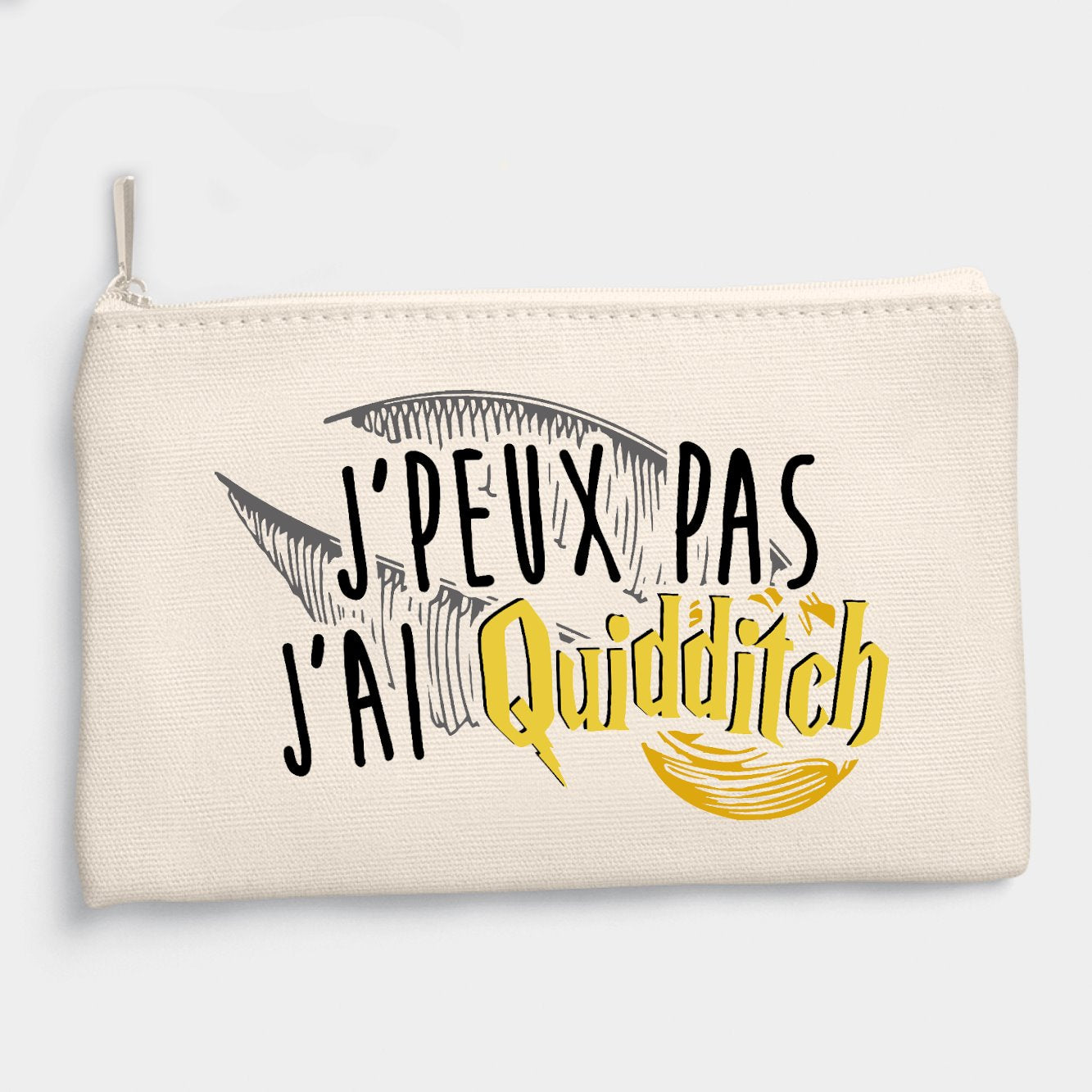 Pochette J'peux pas j'ai Quidditch Beige