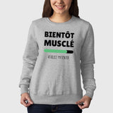 Sweat Adulte Bientôt musclé Gris