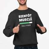 Sweat Adulte Bientôt musclé Noir