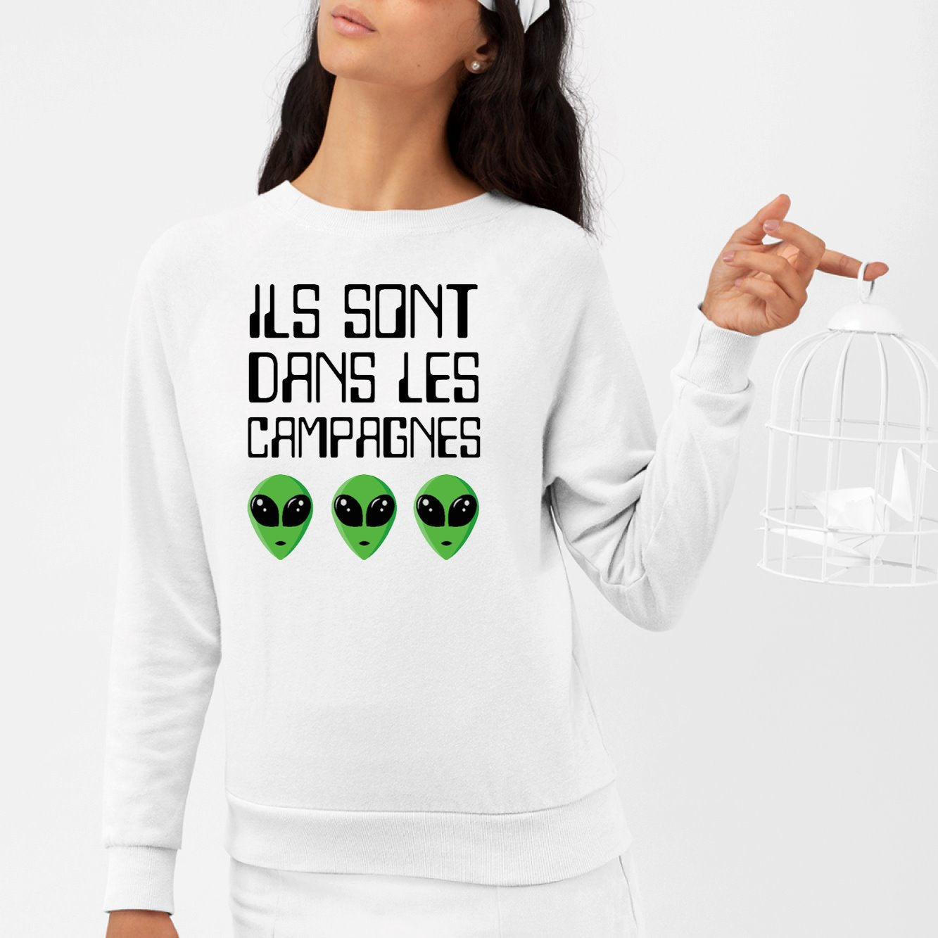 Sweat Adulte Ils sont dans les campagnes Blanc