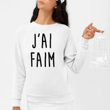 Sweat Adulte J'ai faim Blanc