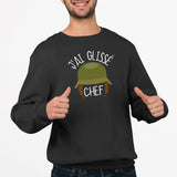 Sweat Adulte J'ai glissé chef Noir