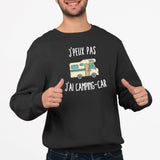 Sweat Adulte J'peux pas j'ai camping-car Noir