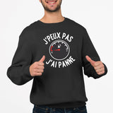 Sweat Adulte J'peux pas j'ai panne Noir