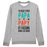 Sweat Adulte Papa et papy 