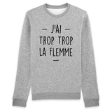 Sweat Adulte Trop la flemme 