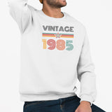 Sweat Adulte Vintage année 1985 Blanc