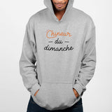 Sweat Capuche Adulte Chineur du dimanche Gris