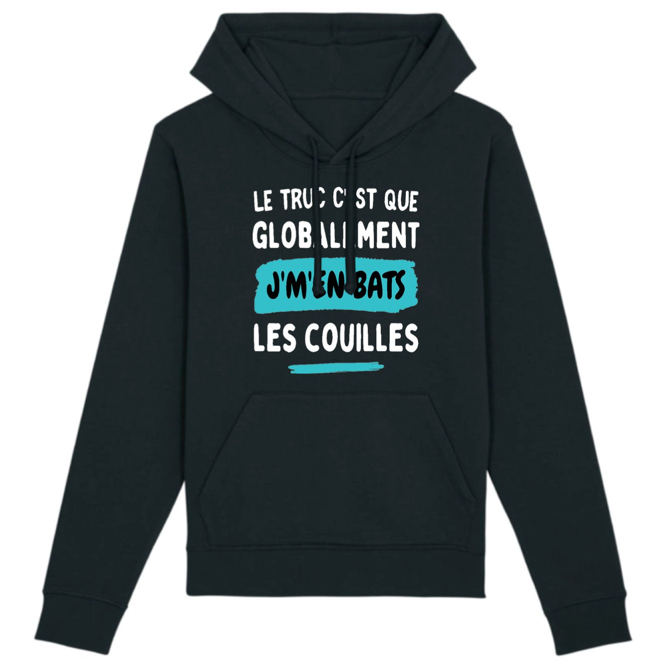 Sweat Capuche Adulte Globalement j'm'en bats les couilles 