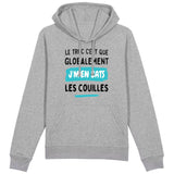 Sweat Capuche Adulte Globalement j'm'en bats les couilles 