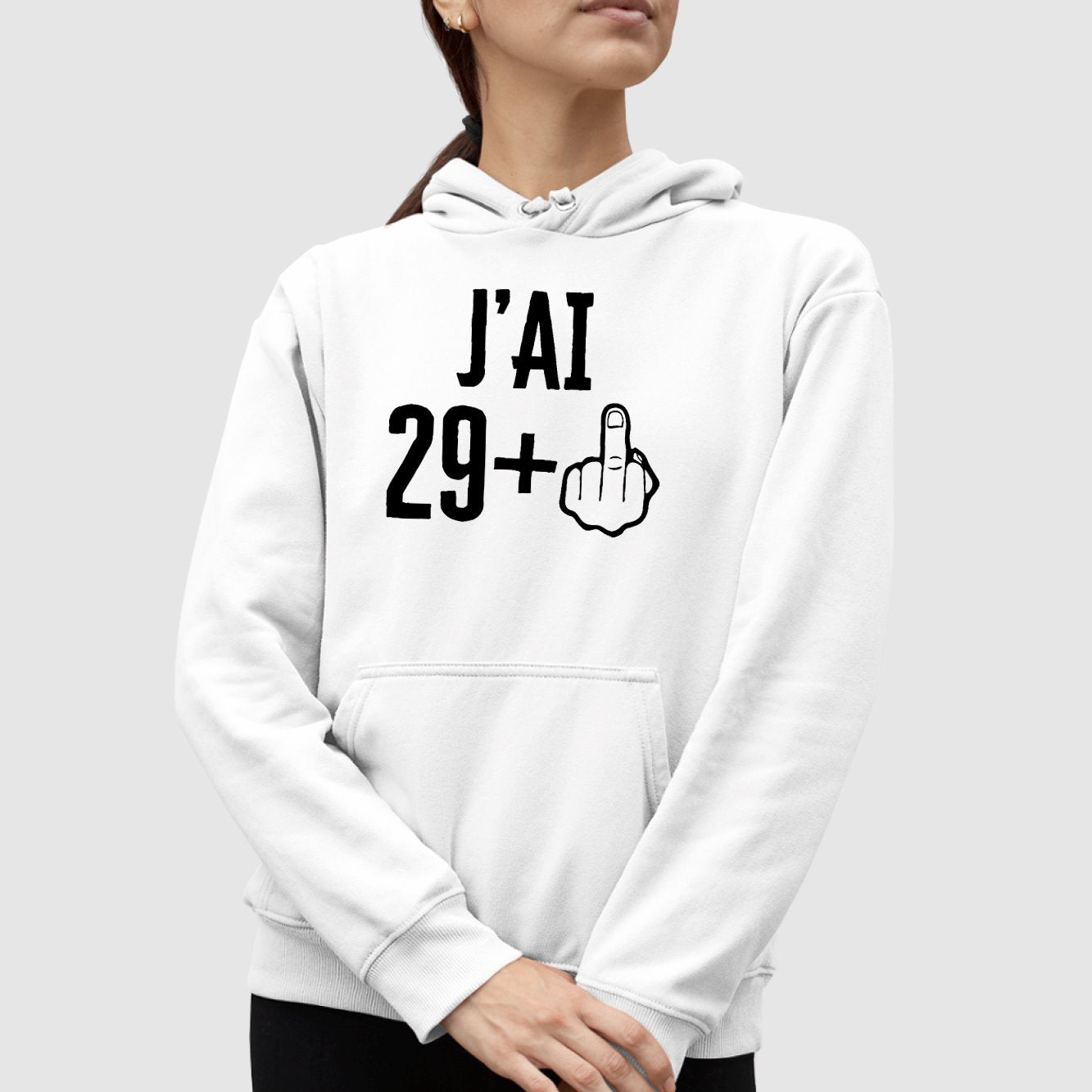 Sweat Capuche Adulte J'ai 30 ans 29 + 1 Blanc