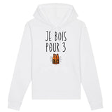 Sweat Capuche Adulte Je bois pour 3 