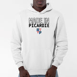 Sweat Capuche Adulte Made in Picardie Blanc