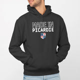 Sweat Capuche Adulte Made in Picardie Noir