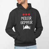 Sweat Capuche Adulte Meilleur grimpeur Noir