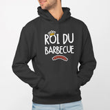 Sweat Capuche Adulte Roi du barbecue Noir