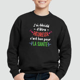 Sweat Enfant J'ai décidé d'être heureux Noir