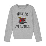 Sweat Enfant J'peux pas j'ai batterie 