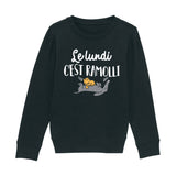 Sweat Enfant Le lundi c'est ramolli 