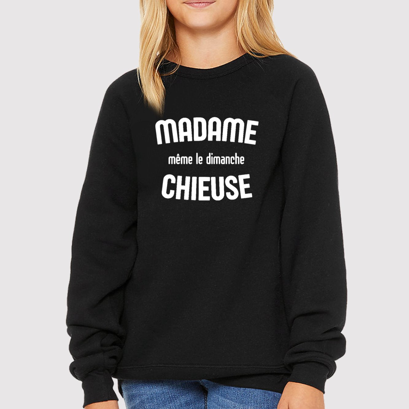 Sweat Enfant Madame chieuse Noir