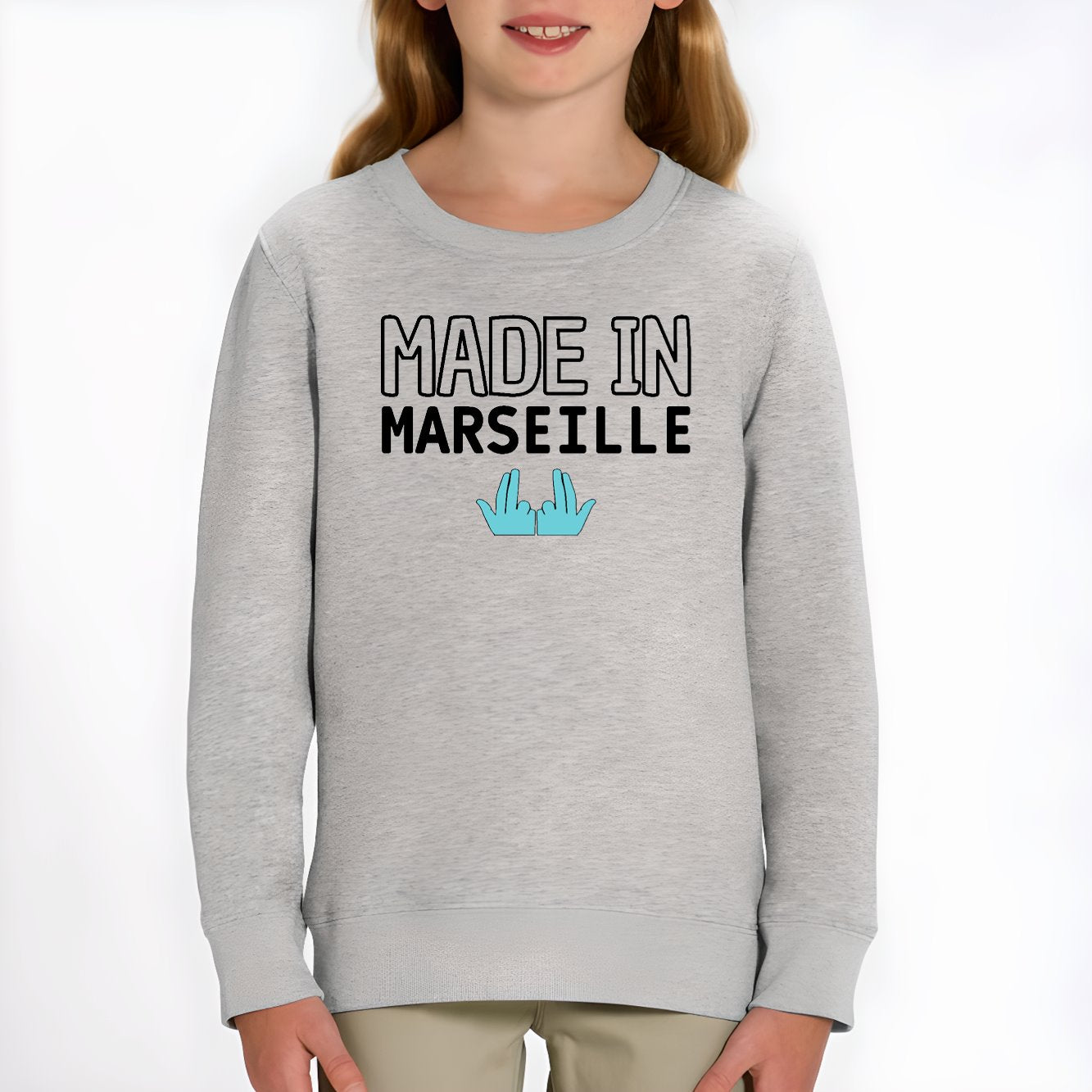 Sweat Enfant Made in Marseille Gris
