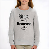 Sweat Enfant Râleuse mais heureuse Gris